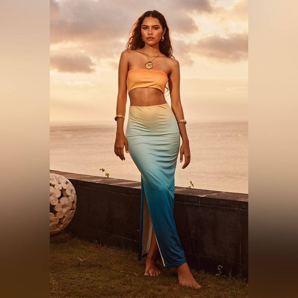 RUNAWAY THE LABEL Aleo DRESS - PINA COLADA OMBRE